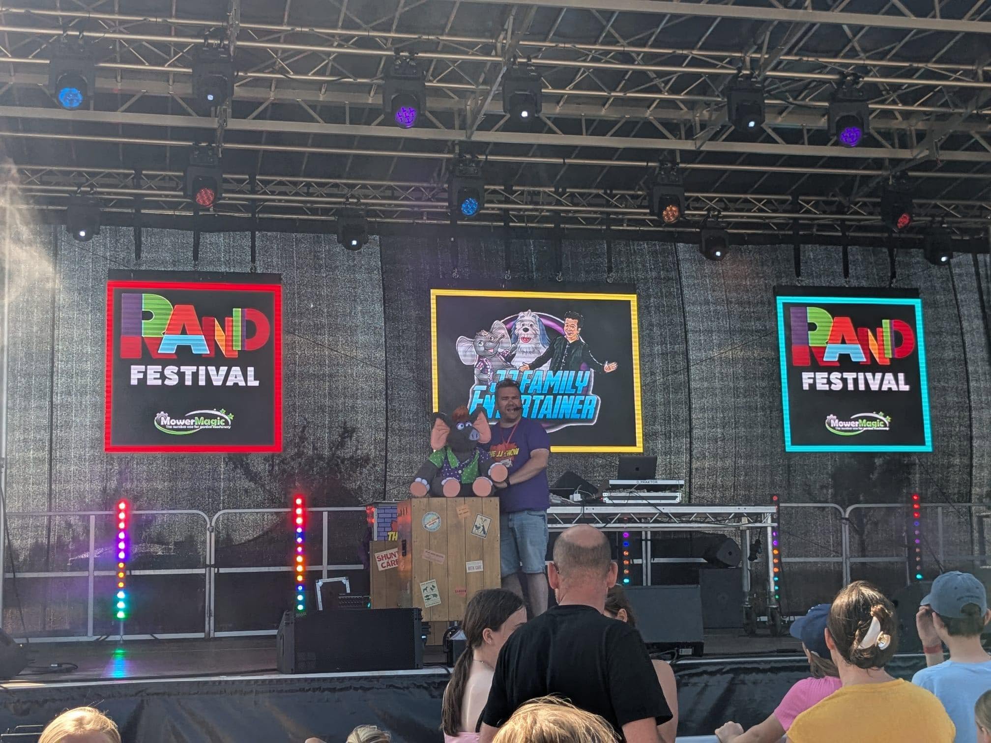 JJ entertaining families at a Lincolnshire festival