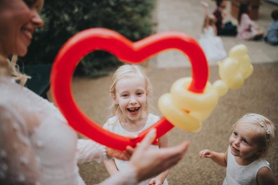 Balloon modelling fun at a family celebration